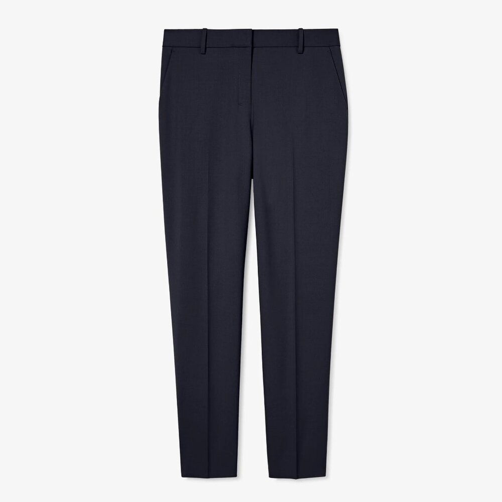 M.M. LaFleur Navy Blue Suit Pants, Mid/High Rise, Slim Leg Ankle Length, Size 8